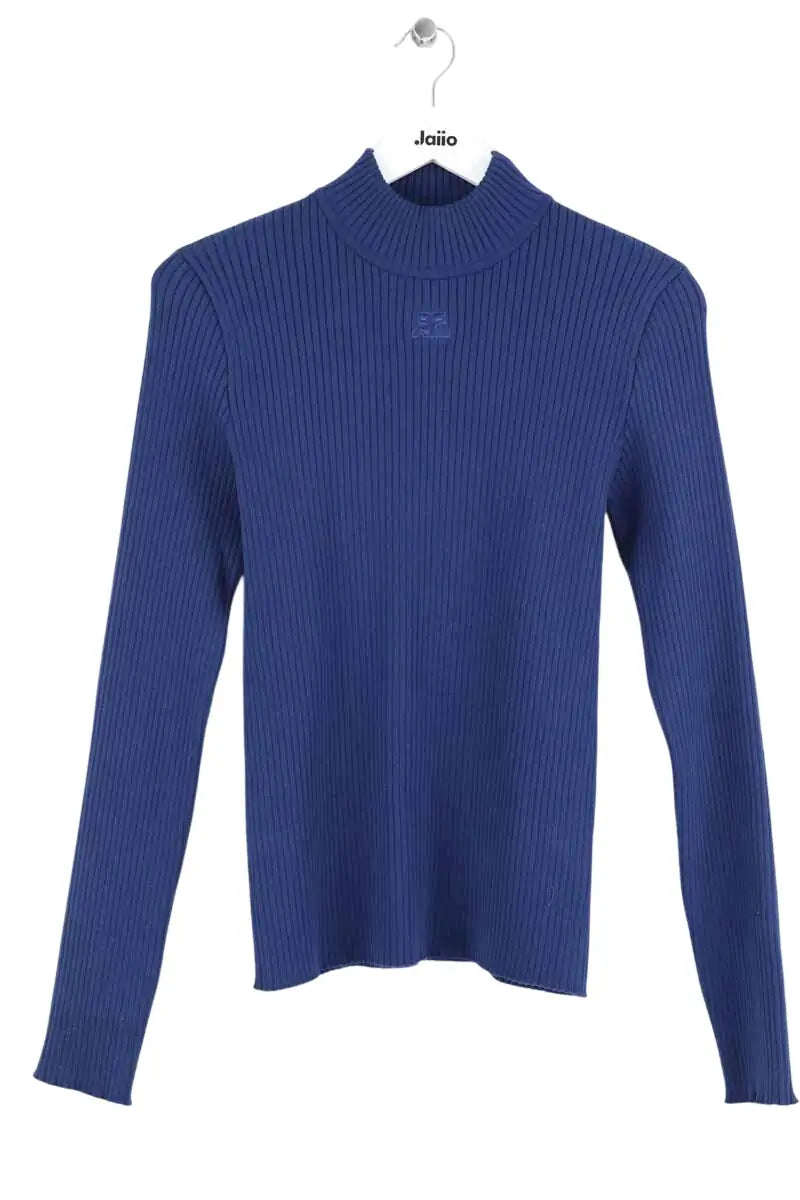 Pull Courrèges Bleu en Viscose, taille S - Seconde Main