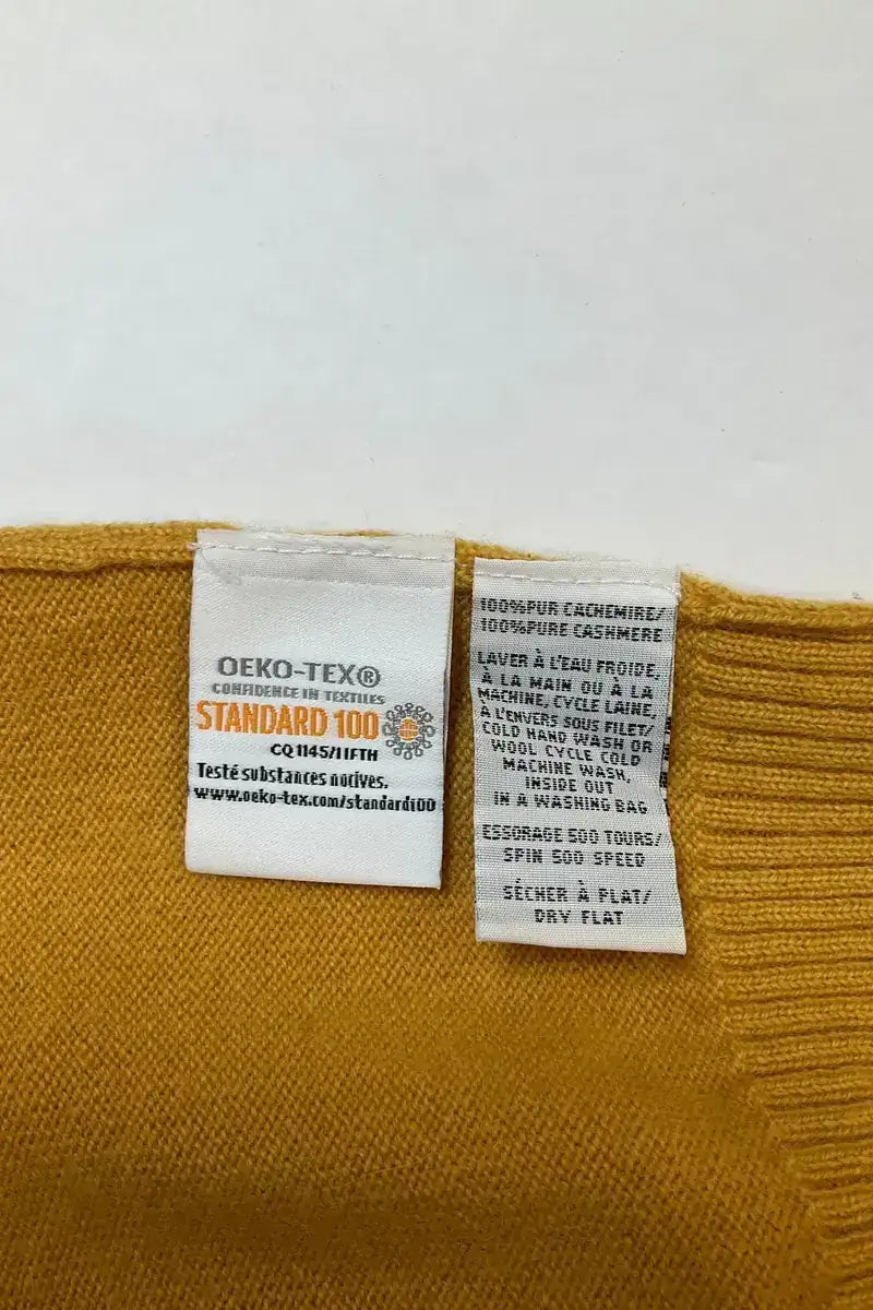 Pull Eric Bompard Jaune en Cachemire
