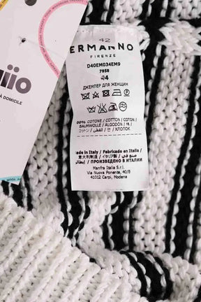 Pull Ermanno Firenze Blanc en Coton
