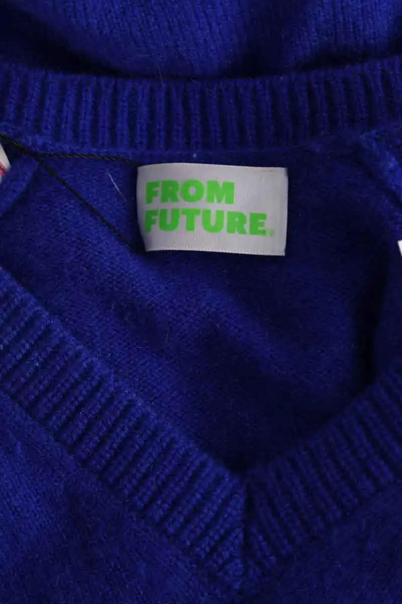 Pull From Future Bleu en Cachemire