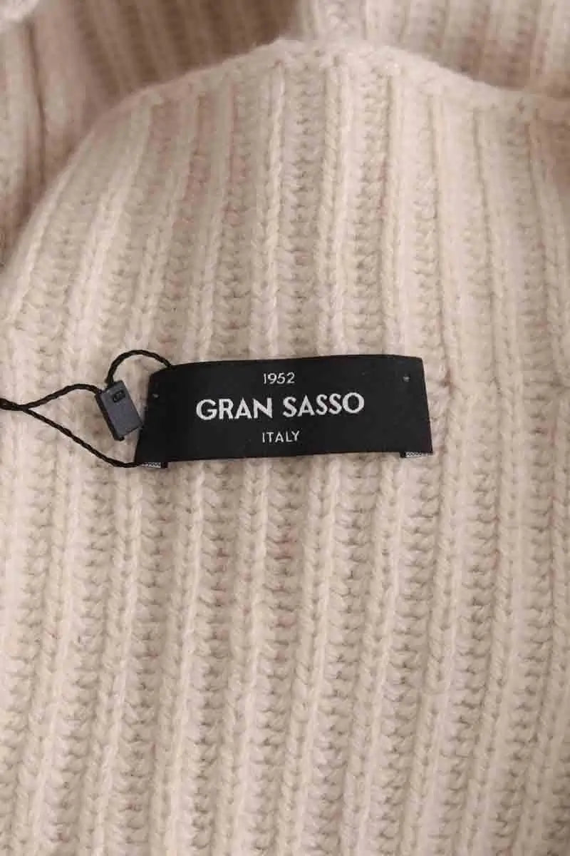 Pull Gran sasso Beige en Cachemire