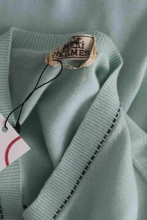 Pull Hermès Bleu en Cachemire