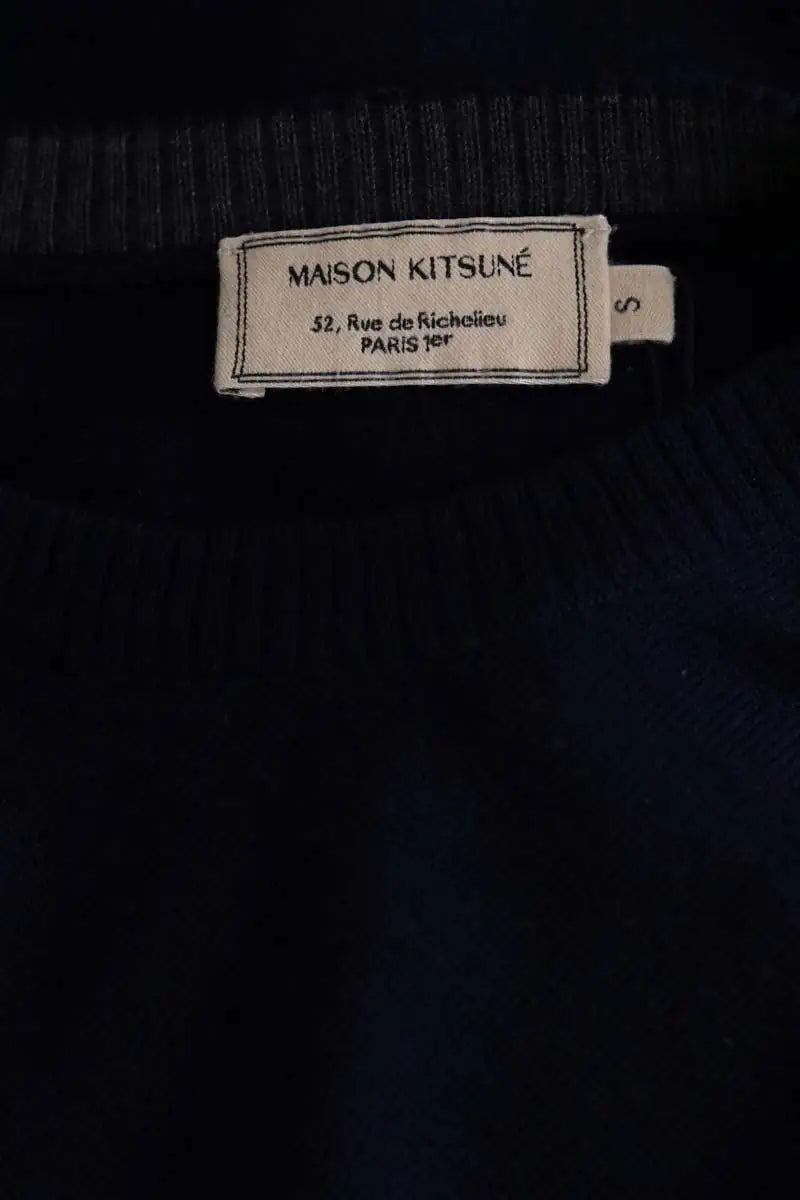 Pull Kitsuné Bleu en Laine