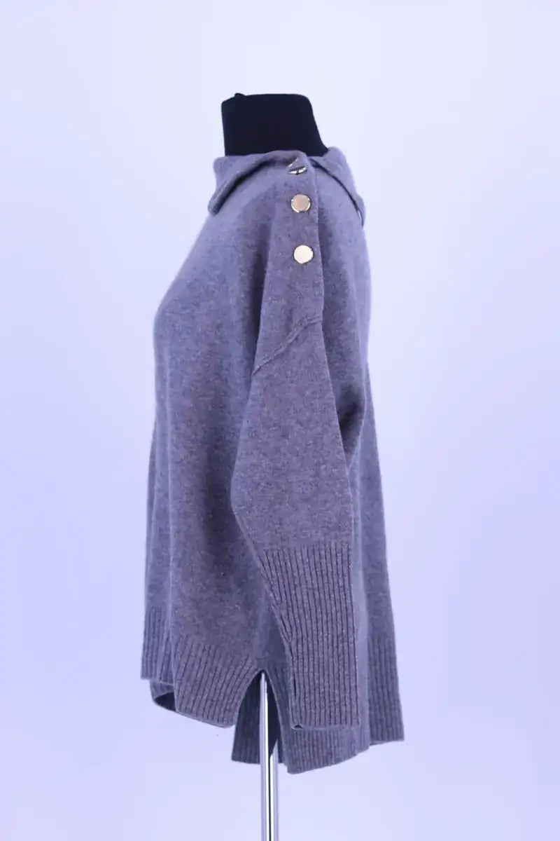 Pull Kujten Anthracite en Cachemire