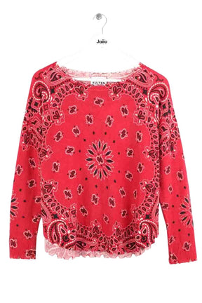 Pull Kujten Rouge en Cachemire, taille M - Seconde Main