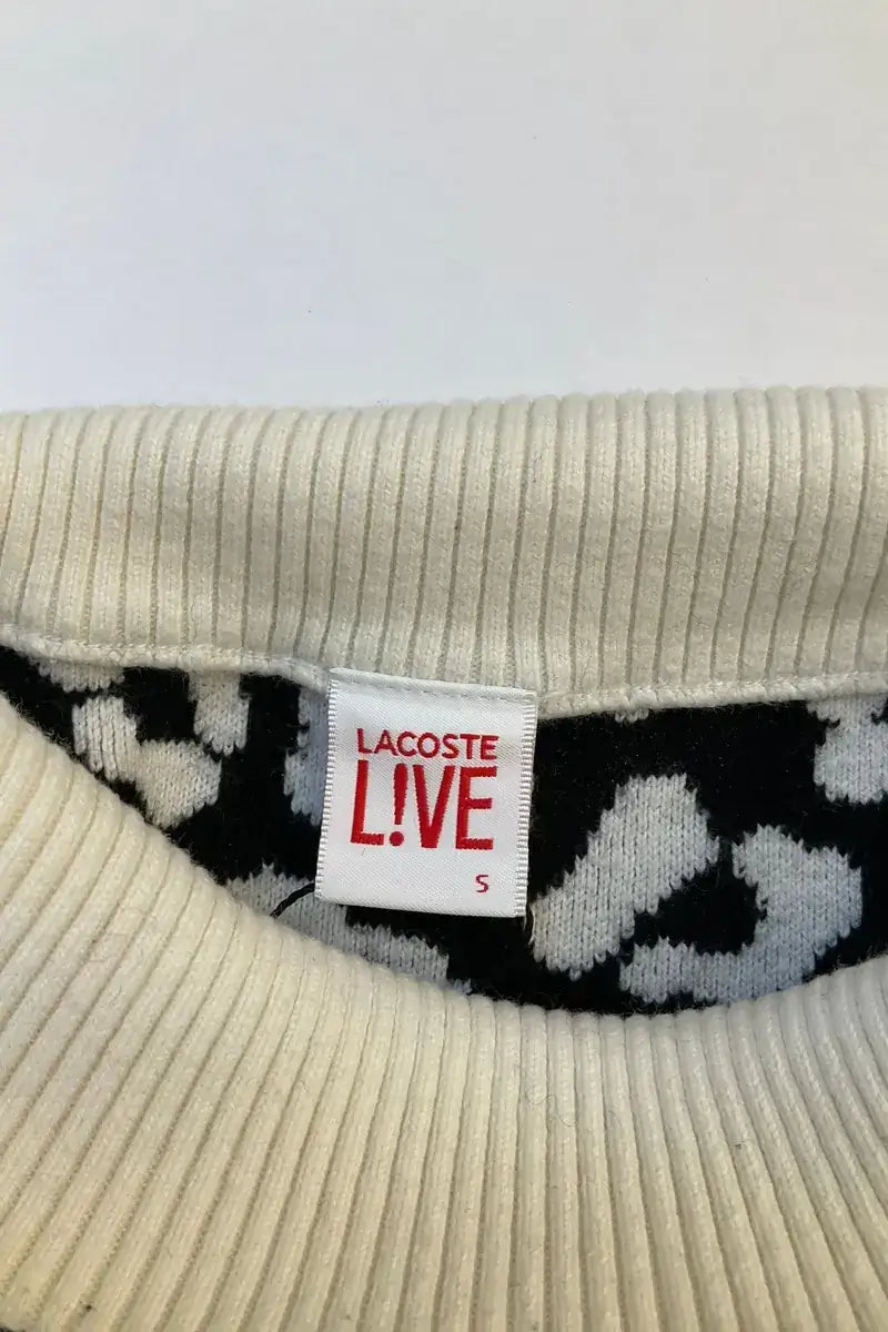 Pull Lacoste Blanc en Coton