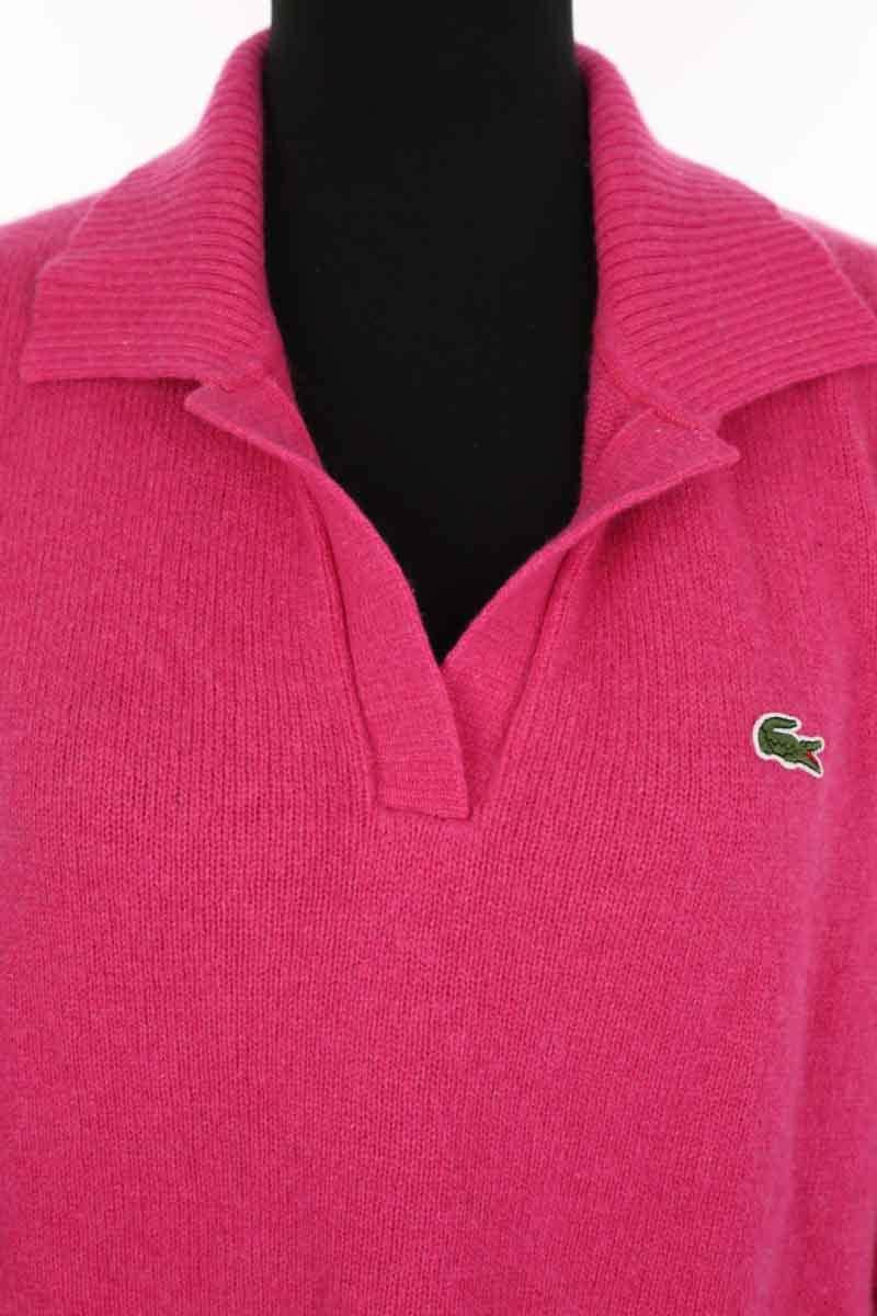 Pull Lacoste Rose en Cachemire