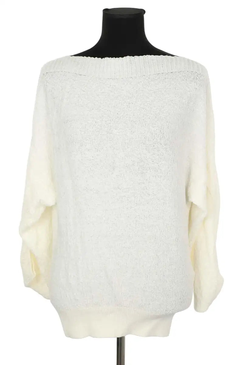 Pull Liviana Conti Blanc en Lin, taille M - Seconde Main