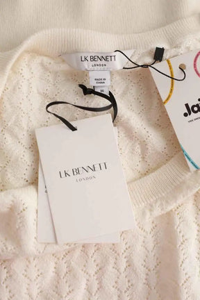 Pull LK Bennett Emma Blanc en Coton