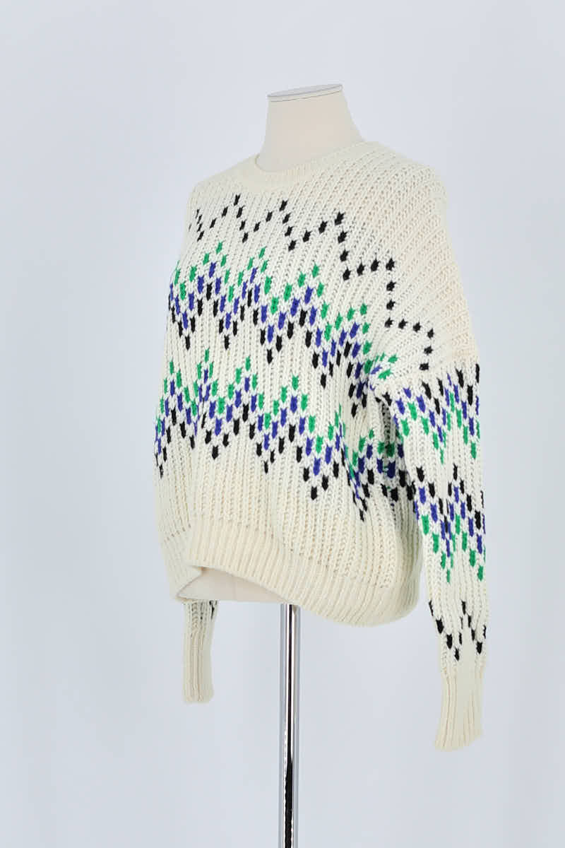 Pull Maje Blanc en Laine