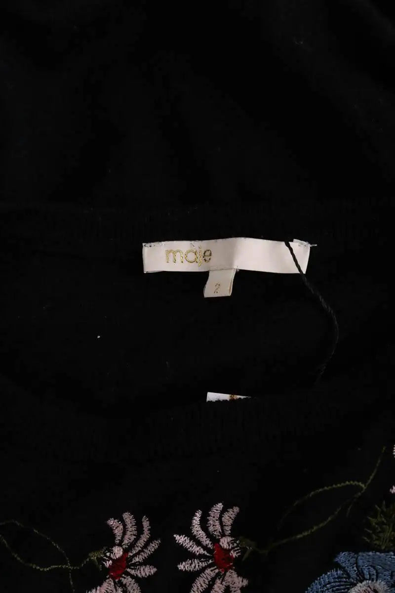 Pull Maje Noir en Laine