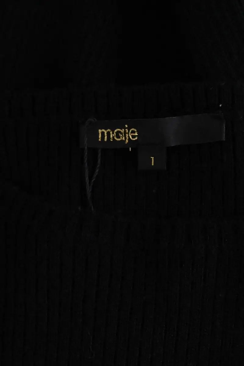 Pull Maje Noir en Laine