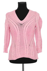 Pull Maje Rose en Coton, taille S - Seconde Main