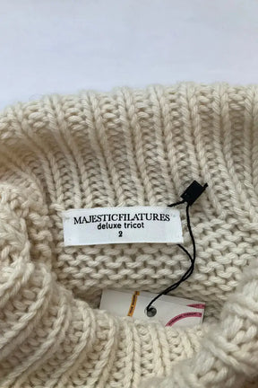 Pull Majestic Filatures Ecru en Laine