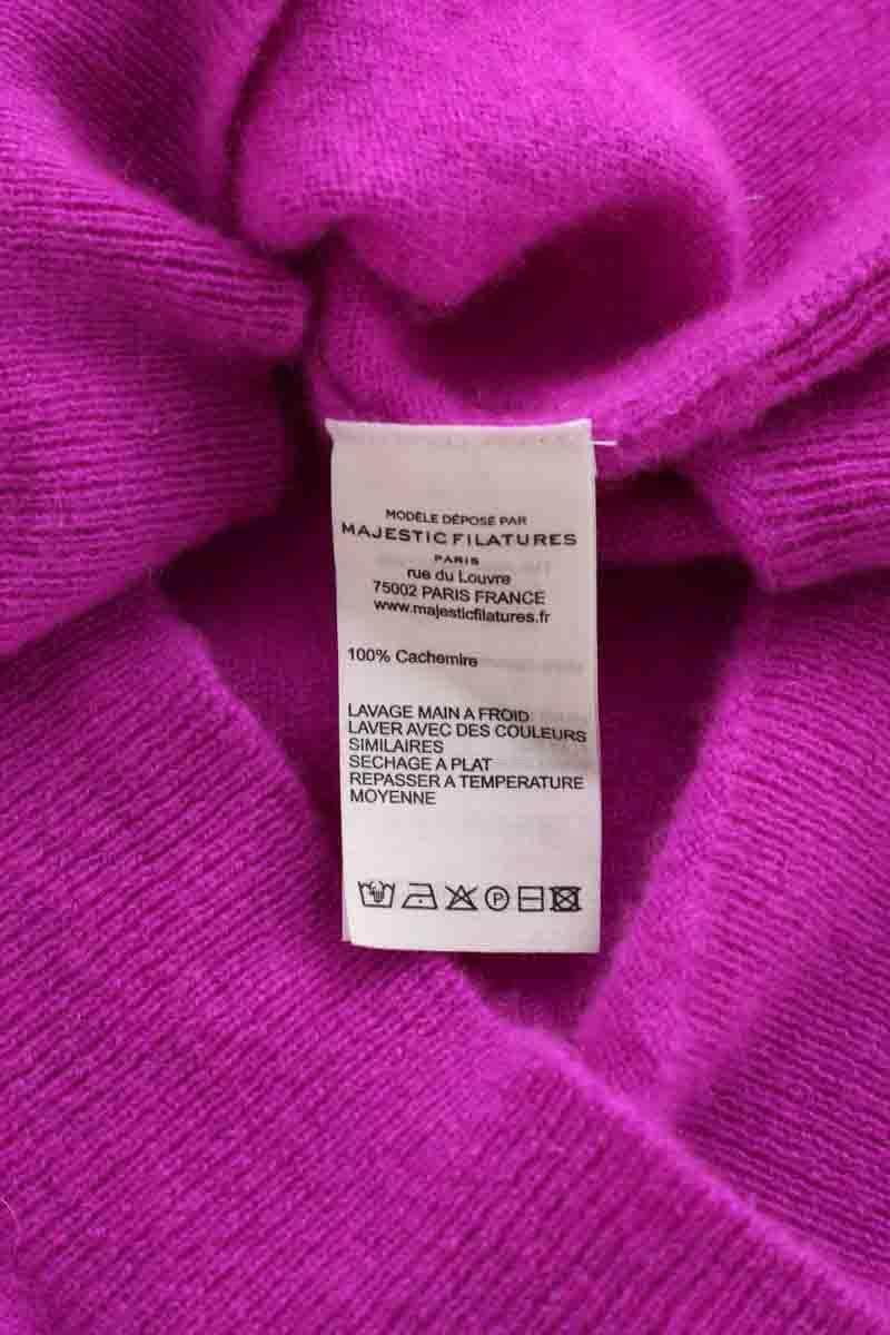 Pull Majestic Filatures Rose en Cachemire