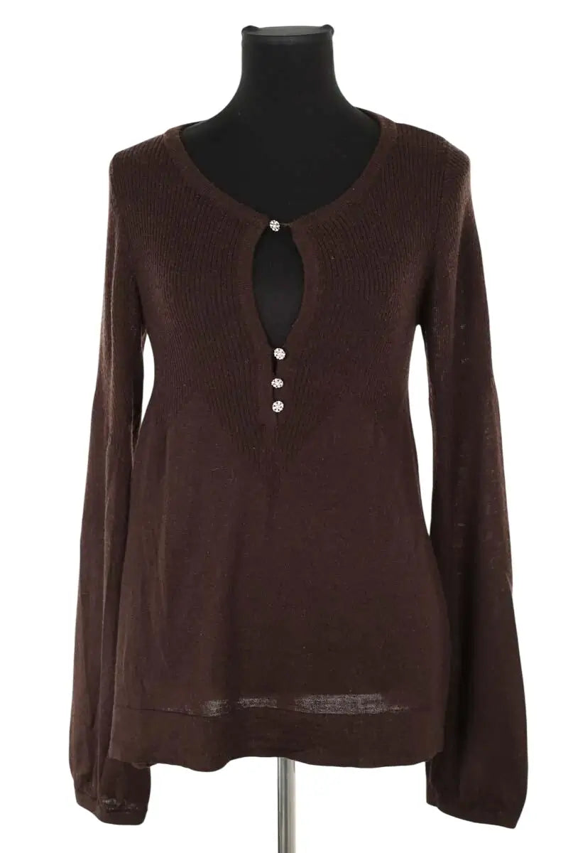 Pull Malène Birger Marron en Laine, taille L - Seconde Main