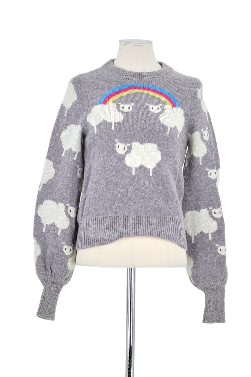 Pull Manoush Gris en Laine, taille S - Seconde Main