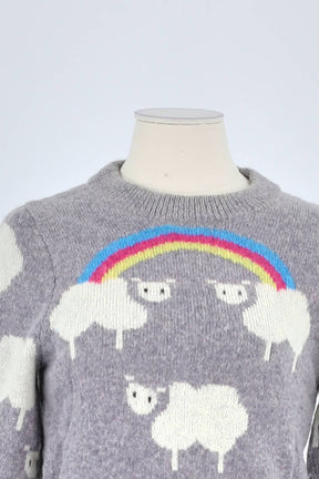 Pull Manoush Gris en Laine