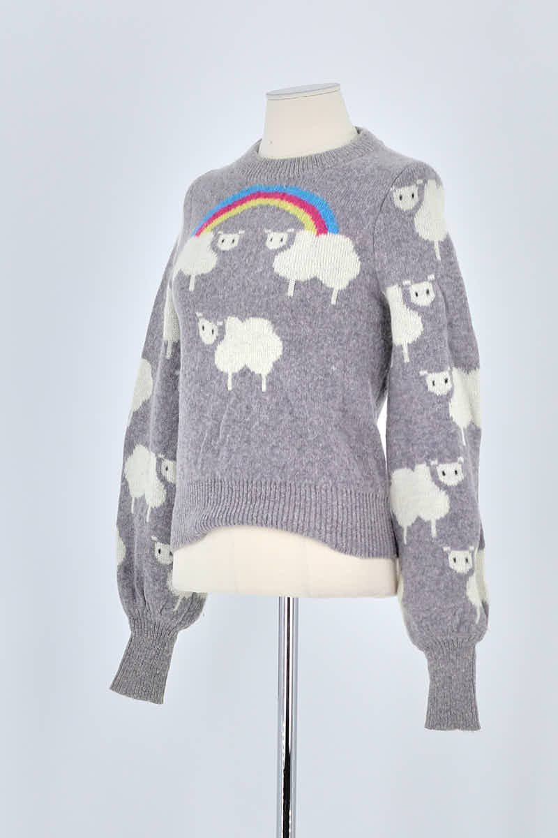 Pull Manoush Gris en Laine