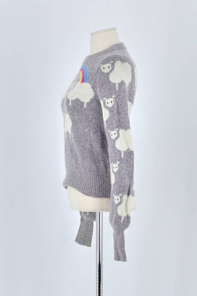 Pull Manoush Gris en Laine