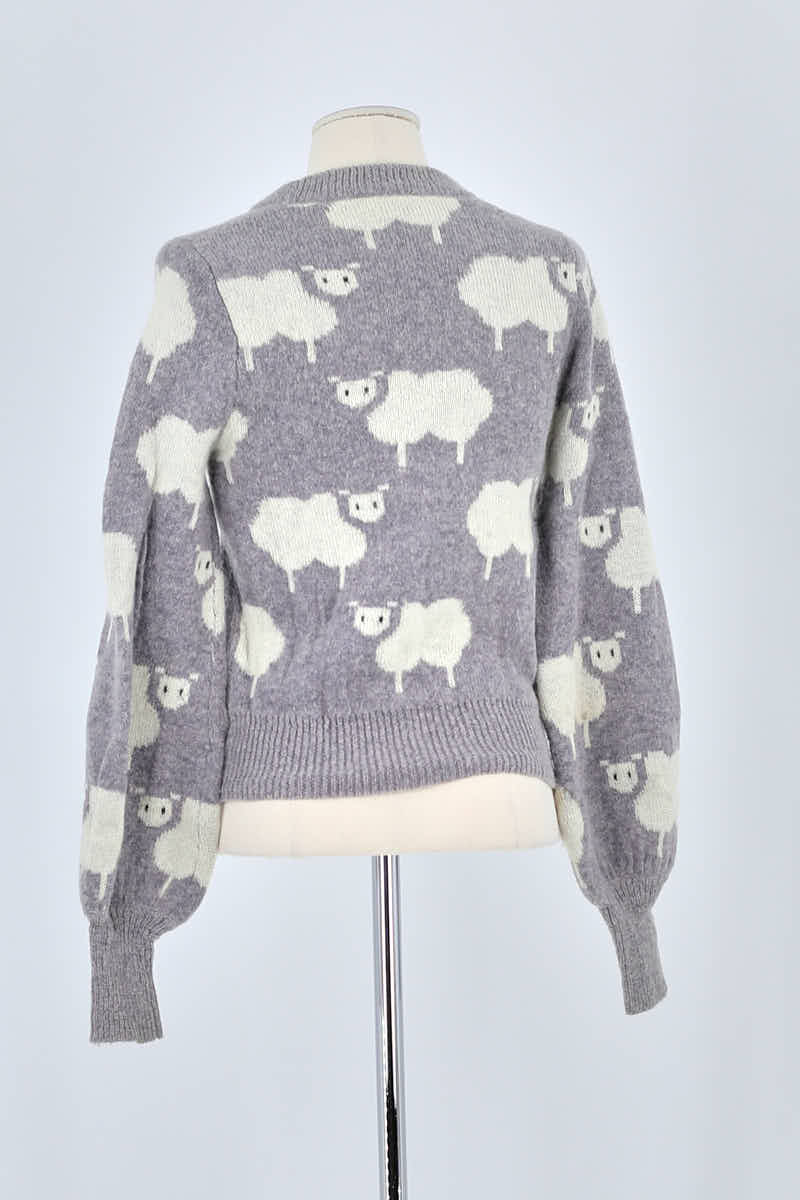 Pull Manoush Gris en Laine