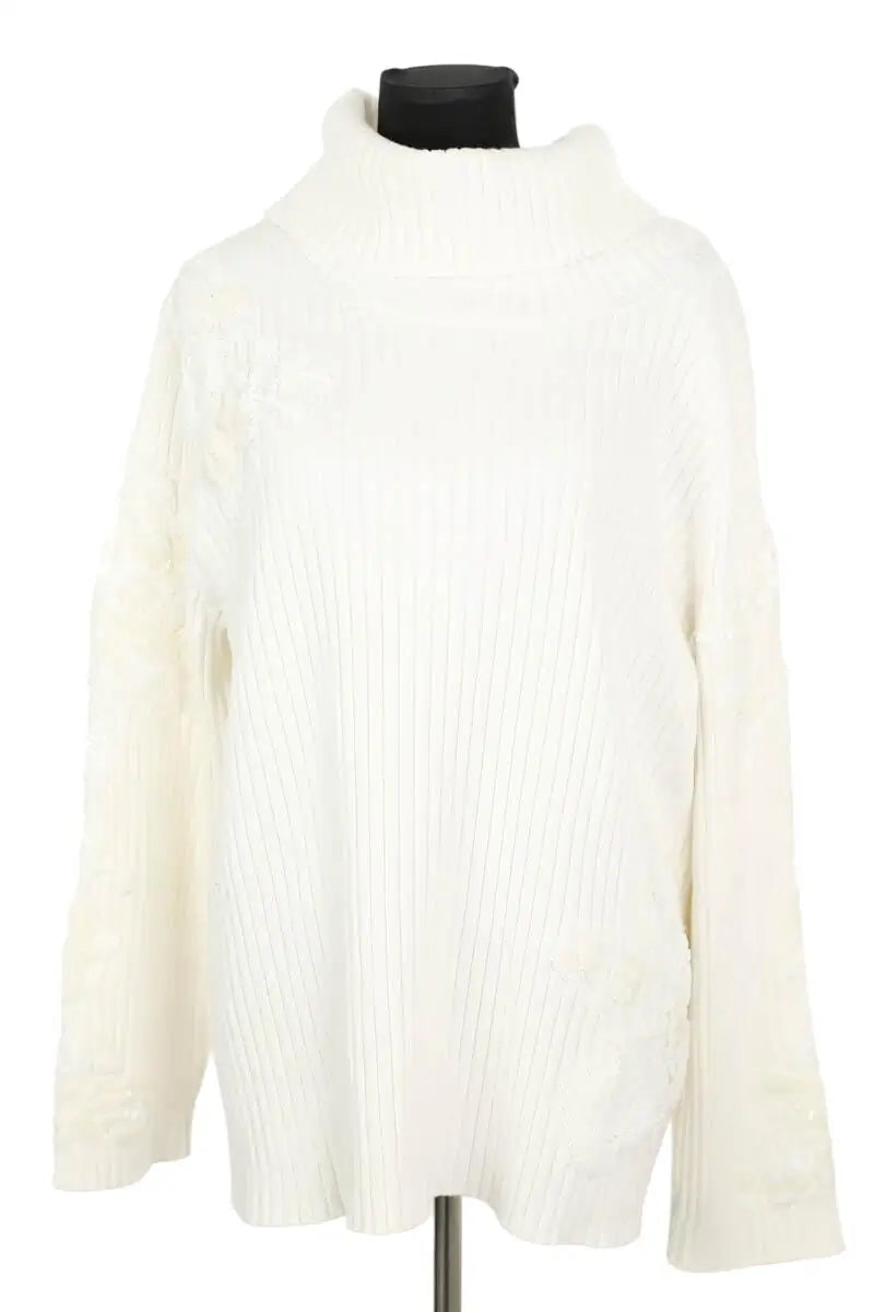 Pull Marina Rinaldi Blanc en Coton, taille XL - Seconde Main