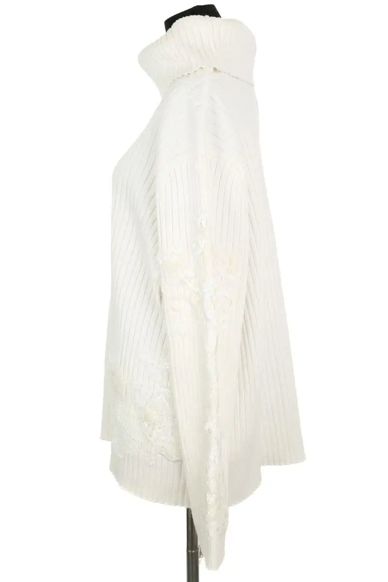 Pull Marina Rinaldi Blanc en Coton