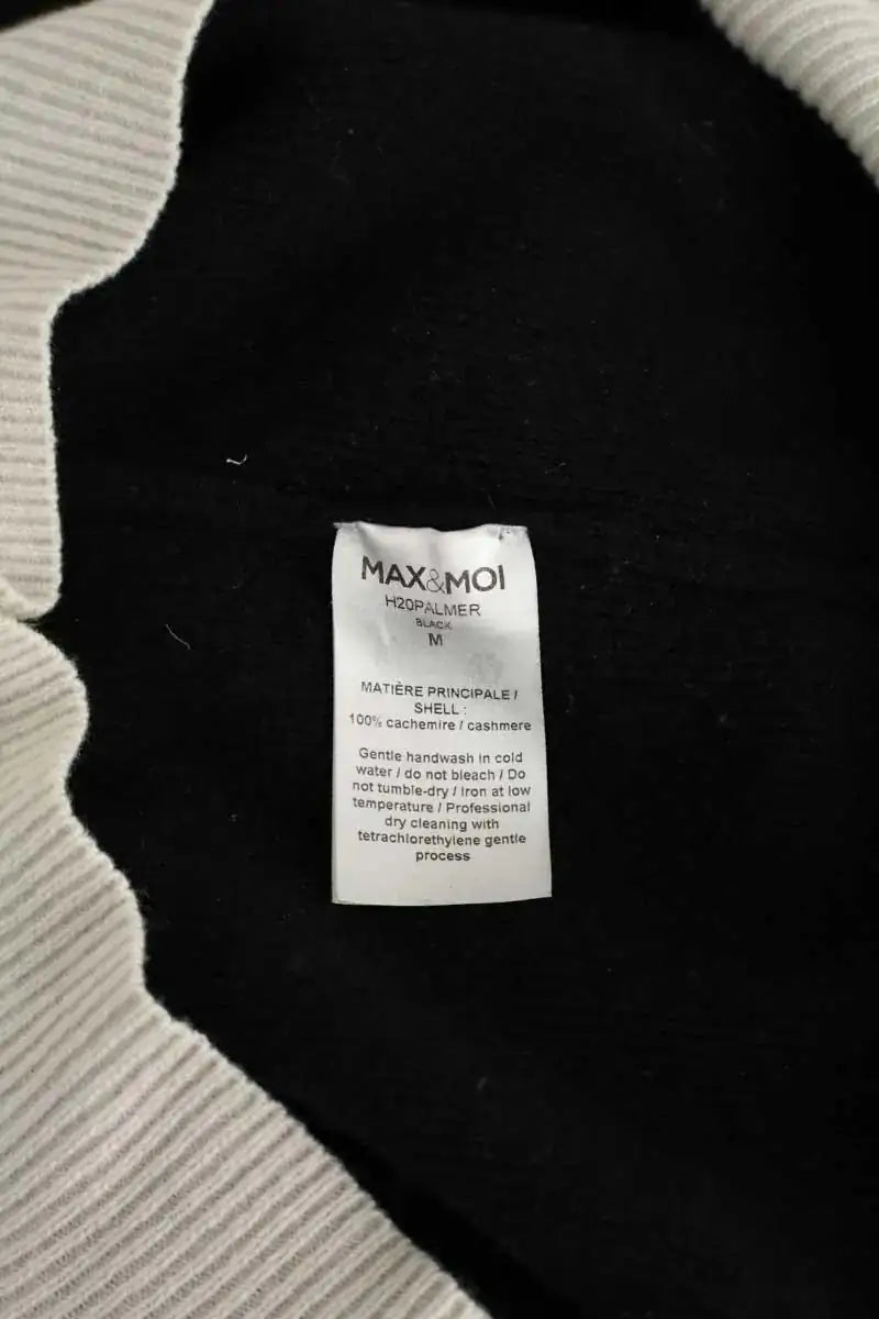 Pull Max & Moi Noir en Cachemire
