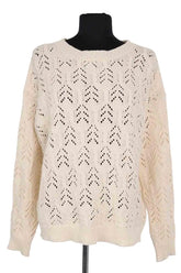 Pull Max Mara Ecru en Laine, taille L - Seconde Main