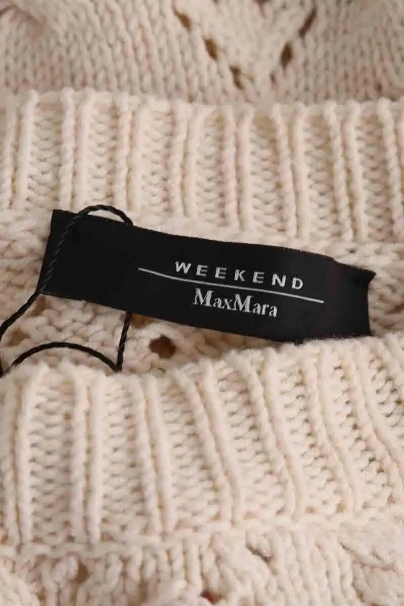Pull Max Mara Ecru en Laine