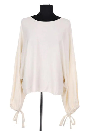 Pull Max Mara Ecru en Synthétique, taille M - Seconde Main