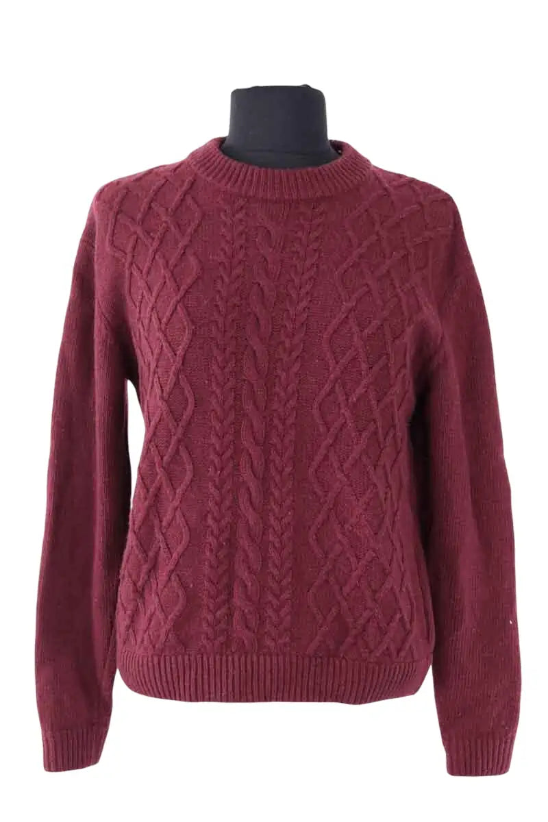 Pull Mister K Bordeaux en Laine, taille S - Seconde Main