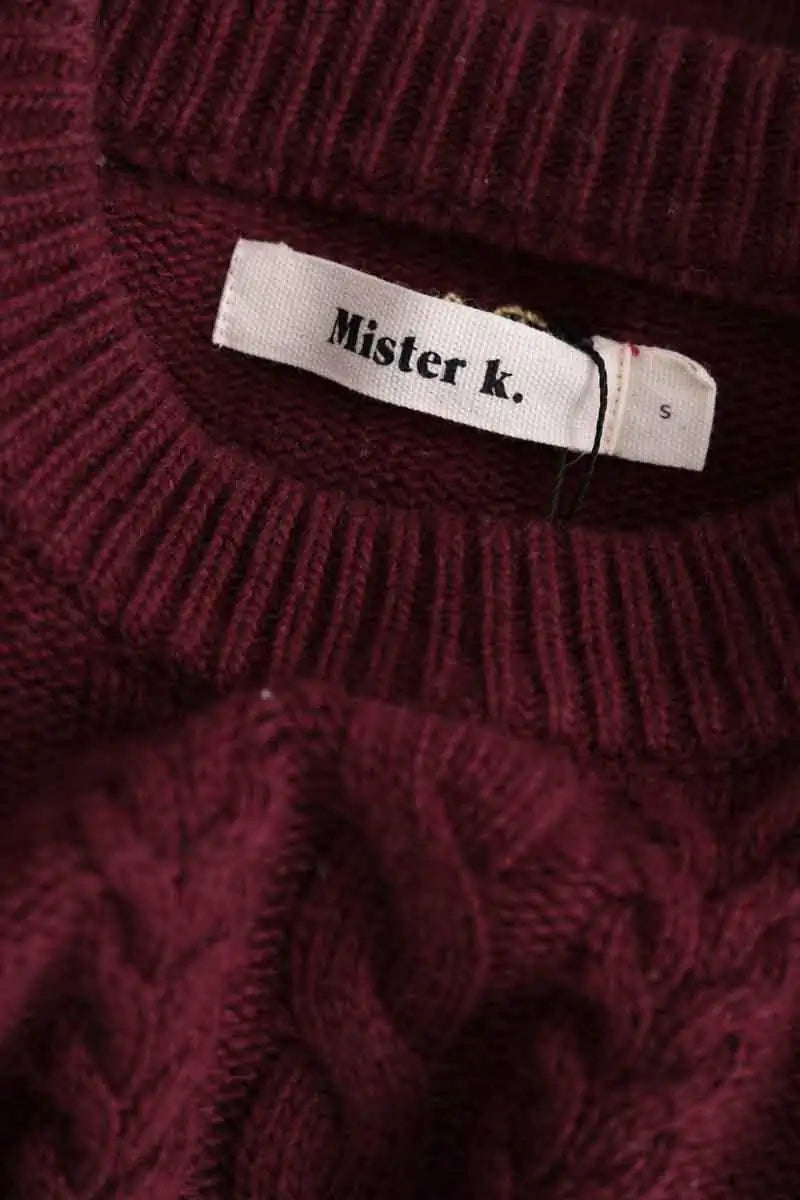 Pull Mister K Bordeaux en Laine