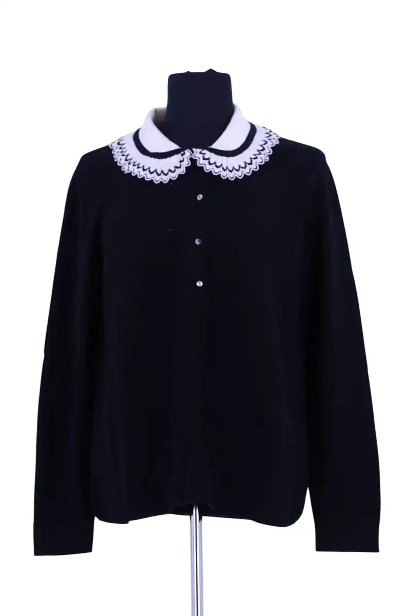 Pull Molli Noir en Laine, taille L - Seconde Main
