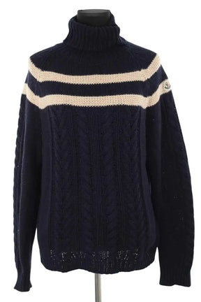 Pull Moncler Marine en Laine, taille M - Seconde Main