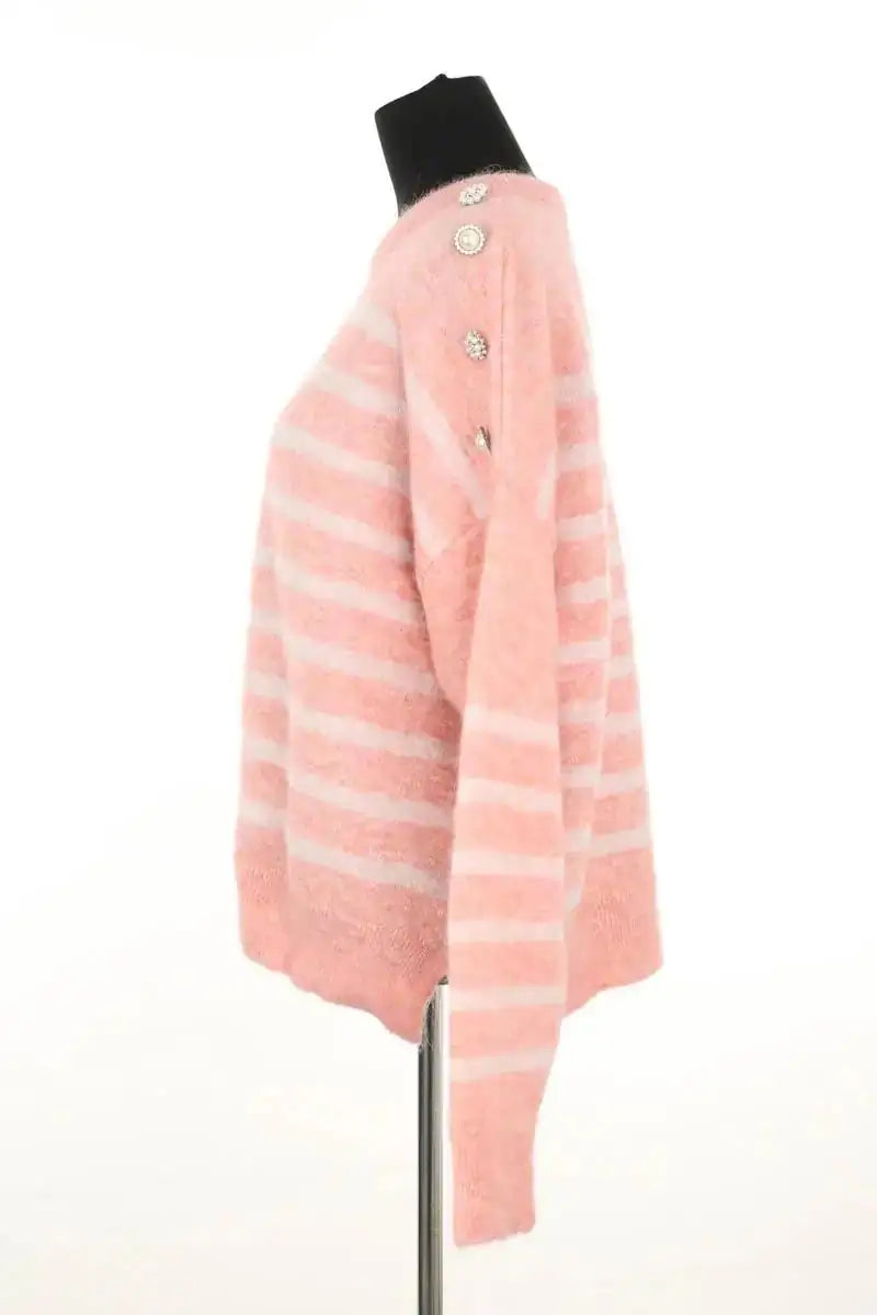 Pull Navy Paris Cleo Rose en Laine