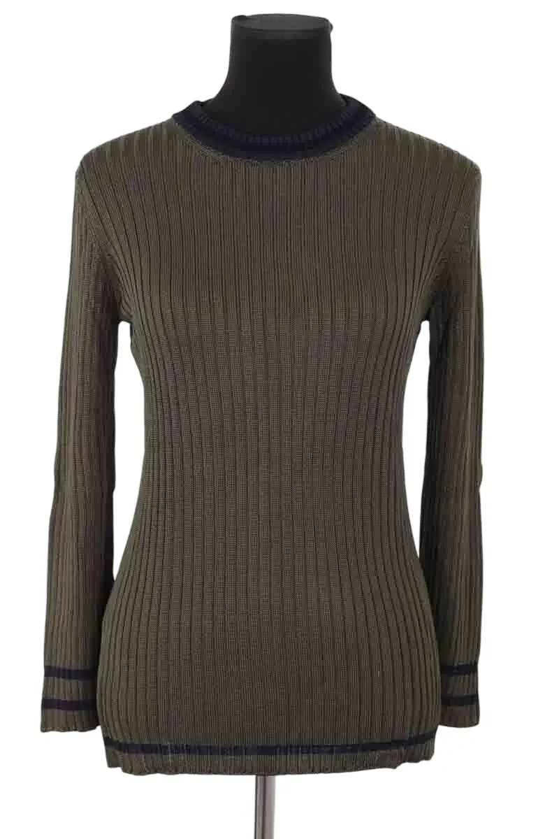 Pull Prada Kaki en Synthétique, taille M - Seconde Main