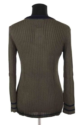 Pull Prada Kaki en Synthétique
