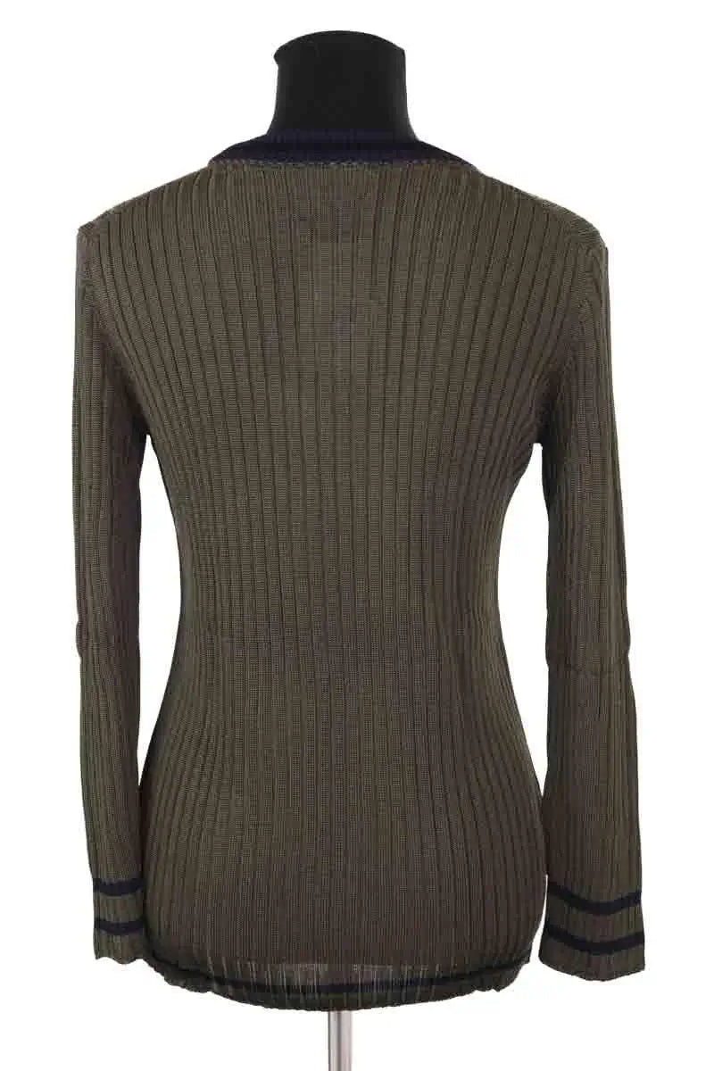 Pull Prada Kaki en Synthétique