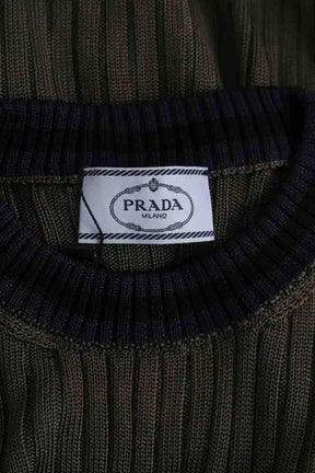 Pull Prada Kaki en Synthétique