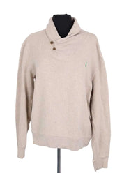 Pull Ralph Lauren Beige en Coton, taille M - Seconde Main