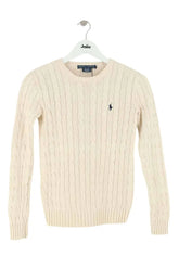 Pull Ralph Lauren Beige en Coton, taille XS - Seconde Main