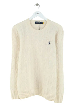 Pull Ralph Lauren Beige en Laine, taille XL - Seconde Main