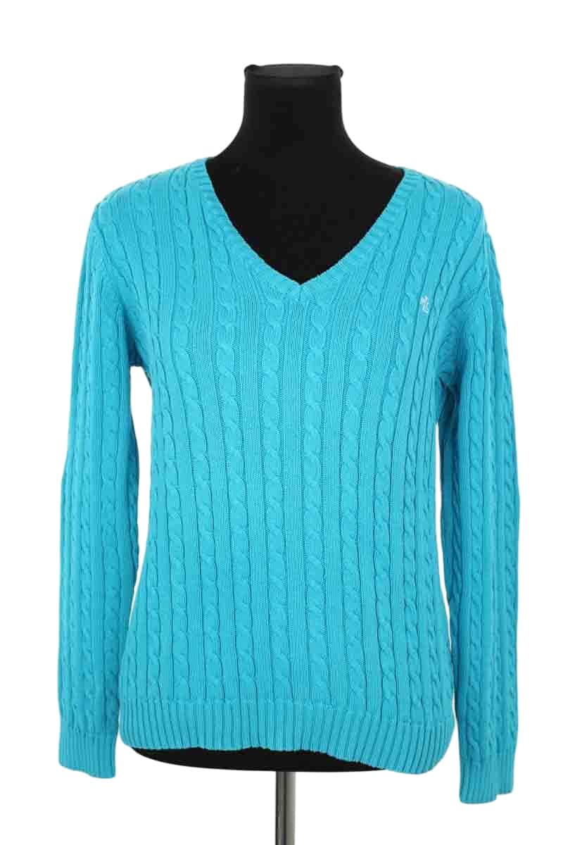Pull Ralph Lauren Bleu en Coton, taille M - Seconde Main