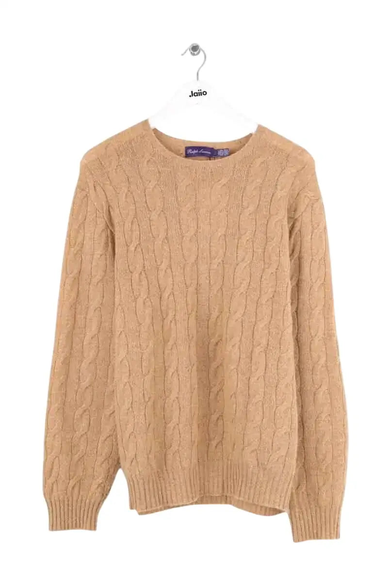 Pull Ralph Lauren Camel en Cachemire, taille L - Seconde Main