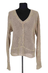 Pull Ralph Lauren Kaki en Lin, taille L - Seconde Main