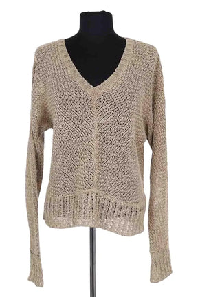 Pull Ralph Lauren Kaki en Lin, taille L - Seconde Main