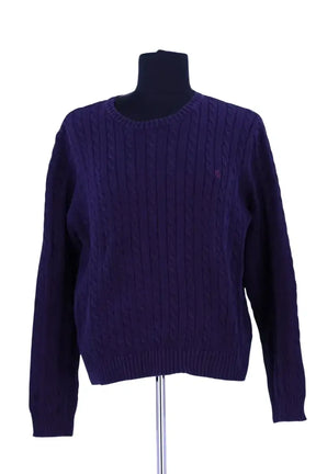 Pull Ralph Lauren Marine en Coton, taille XL - Seconde Main