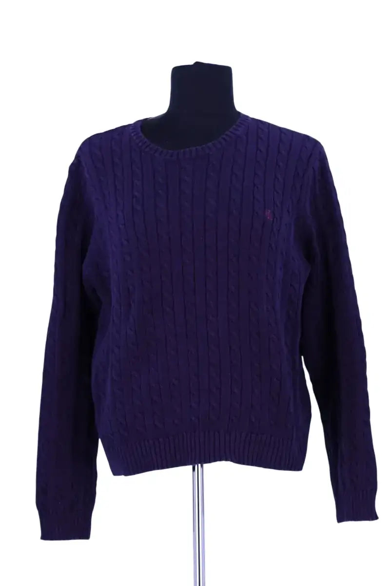 Pull Ralph Lauren Marine en Coton, taille XL - Seconde Main