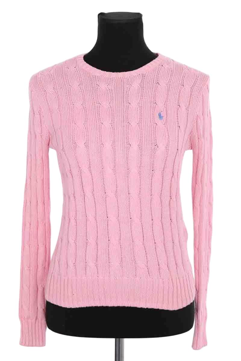 Pull Ralph Lauren Rose en Coton, taille S - Seconde Main